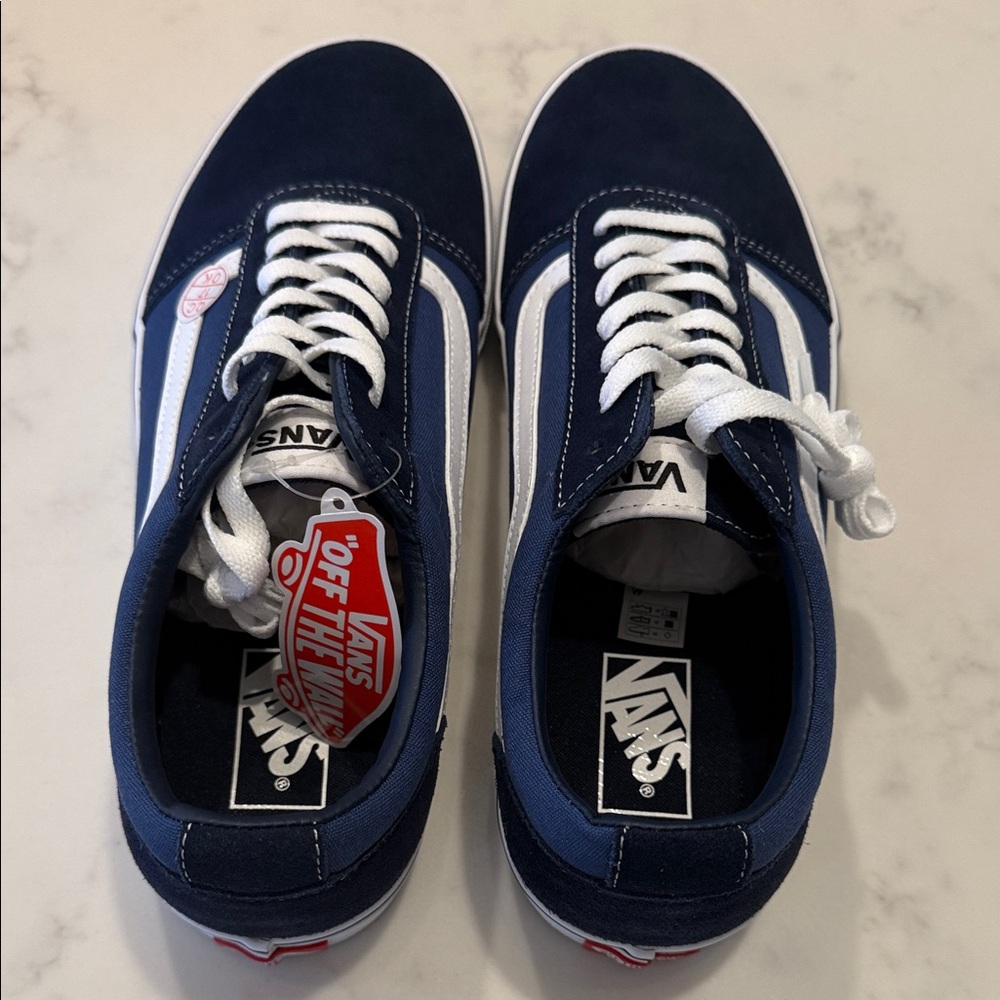 Brand new Vans Men's Navy and White Sneakers
